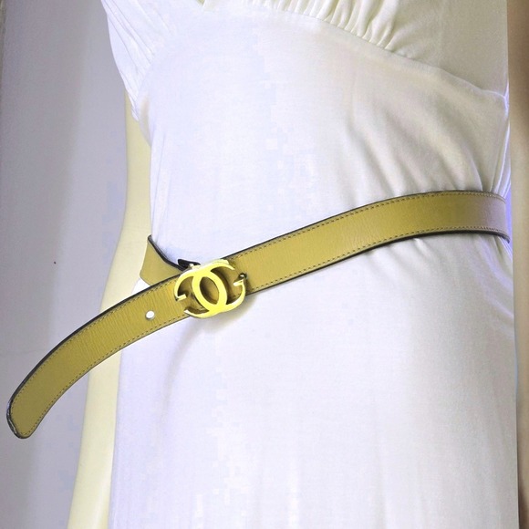 Vintage Gucci Belt Gold Double G Buckle Tan & Black Leather Size 90 Made in... - Picture 1 of 12